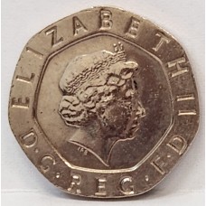 GREAT BRITAIN UK 2008 . TWENTY 20 PENCE COIN . ERROR . MULE . UNDATED